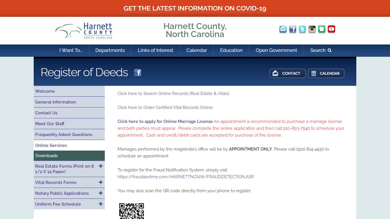 Online Services | Harnett County, North Carolina